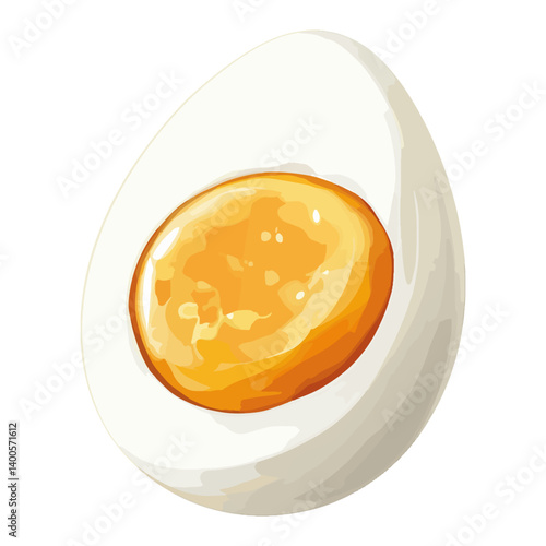 soft-boiled egg, food, vector, transparent background