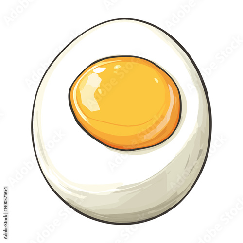 soft-boiled egg, food, vector, transparent background