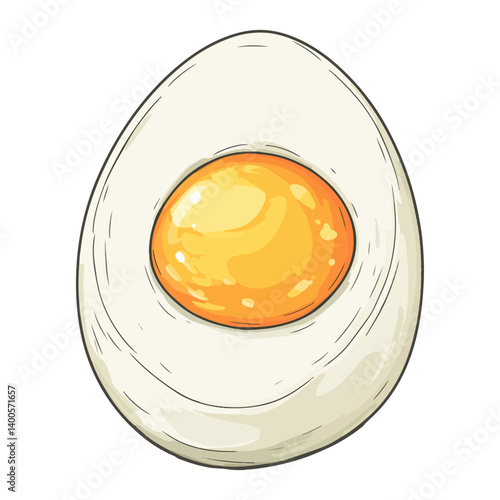 soft-boiled egg, food, vector, transparent background