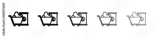Raw material icon Symbol mark in Outline style