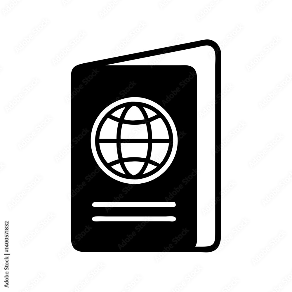 passport icon, passport silhouette vector illustration-simple silhouette illustration of passport, perfect for passport logos and icons passport icon, passport silhouette vector illustration-simple silhouette illustration of passport, perfect for passport logos and icons