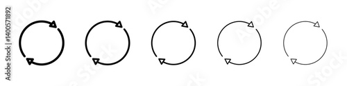 Reload button icon Symbol mark in Outline style