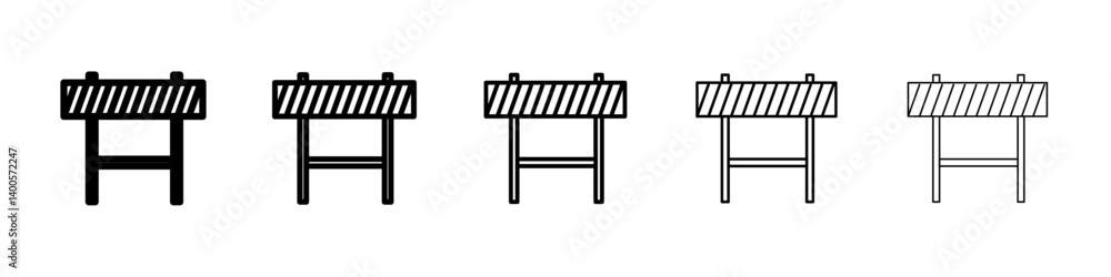 Roadblock icon Symbol mark in Outline style Roadblock icon Symbol mark in Outline style