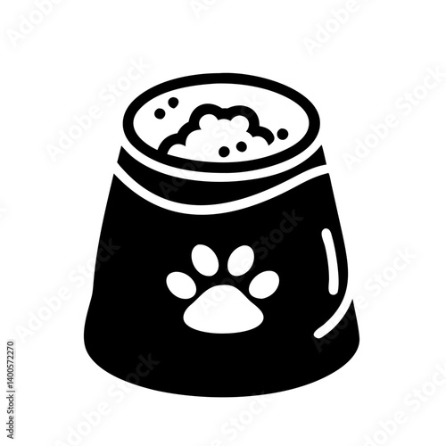 pet feeder icon, pet feeder silhouette vector illustration-simple silhouette illustration of pet feeder, perfect for pet feeder logos and icons