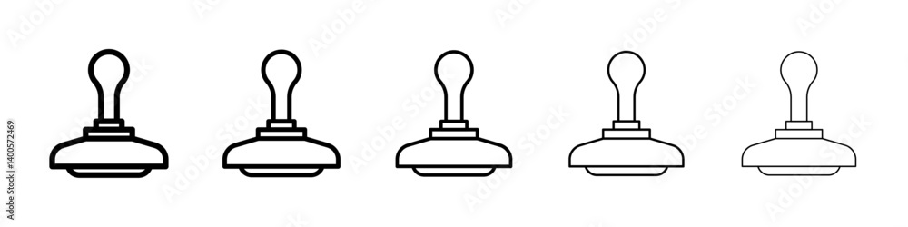 Rubber stamp icon Symbol mark in Outline style Rubber stamp icon Symbol mark in Outline style