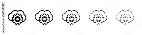 SaaS icon Symbol mark in Outline style