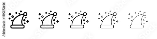 Santa hat icon Symbol mark in Outline style