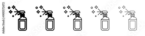 Sanitizing spray bottle icon Symbol mark in Outline style