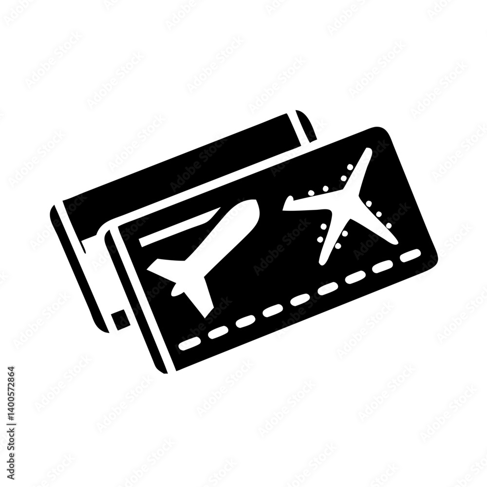 plane ticket icon, plane ticket silhouette vector illustration-simple silhouette illustration of plane ticket, perfect for plane ticket logos and icons plane ticket icon, plane ticket silhouette vector illustration-simple silhouette illustration of plane ticket, perfect for plane ticket logos and icons