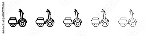 Scooter bike icon Symbol mark in Outline style