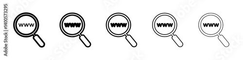 Searching website icon Symbol mark in Outline style