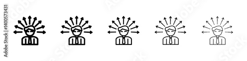Self awareness icon Symbol mark in Outline style