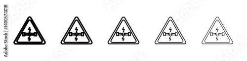 Short circuit icon Symbol mark in Outline style