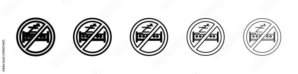 Sleep deprivation icon Symbol mark in Outline style Sleep deprivation icon Symbol mark in Outline style