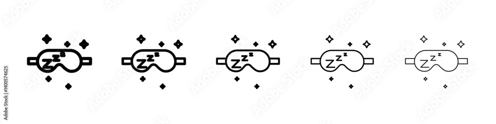 Sleep mask icon Symbol mark in Outline style Sleep mask icon Symbol mark in Outline style