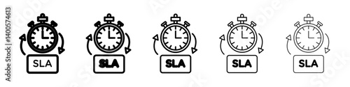 SLA Icon Symbol mark in Outline style