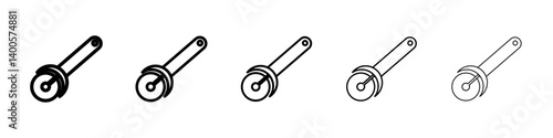 Slicer pizza icon Symbol mark in Outline style