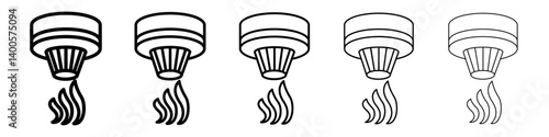Smoke detector icon Symbol mark in Outline style