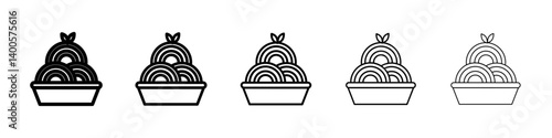 Spaghetti icon Symbol mark in Outline style