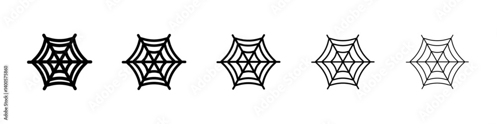 Spider web icon Symbol mark in Outline style Spider web icon Symbol mark in Outline style