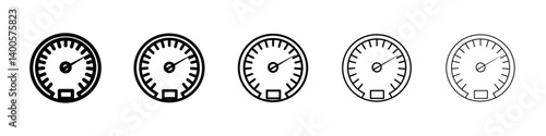Speedometer icon Symbol mark in Outline style