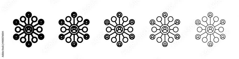 Fototapeta premium Stakeholders icon Symbol mark in Outline style