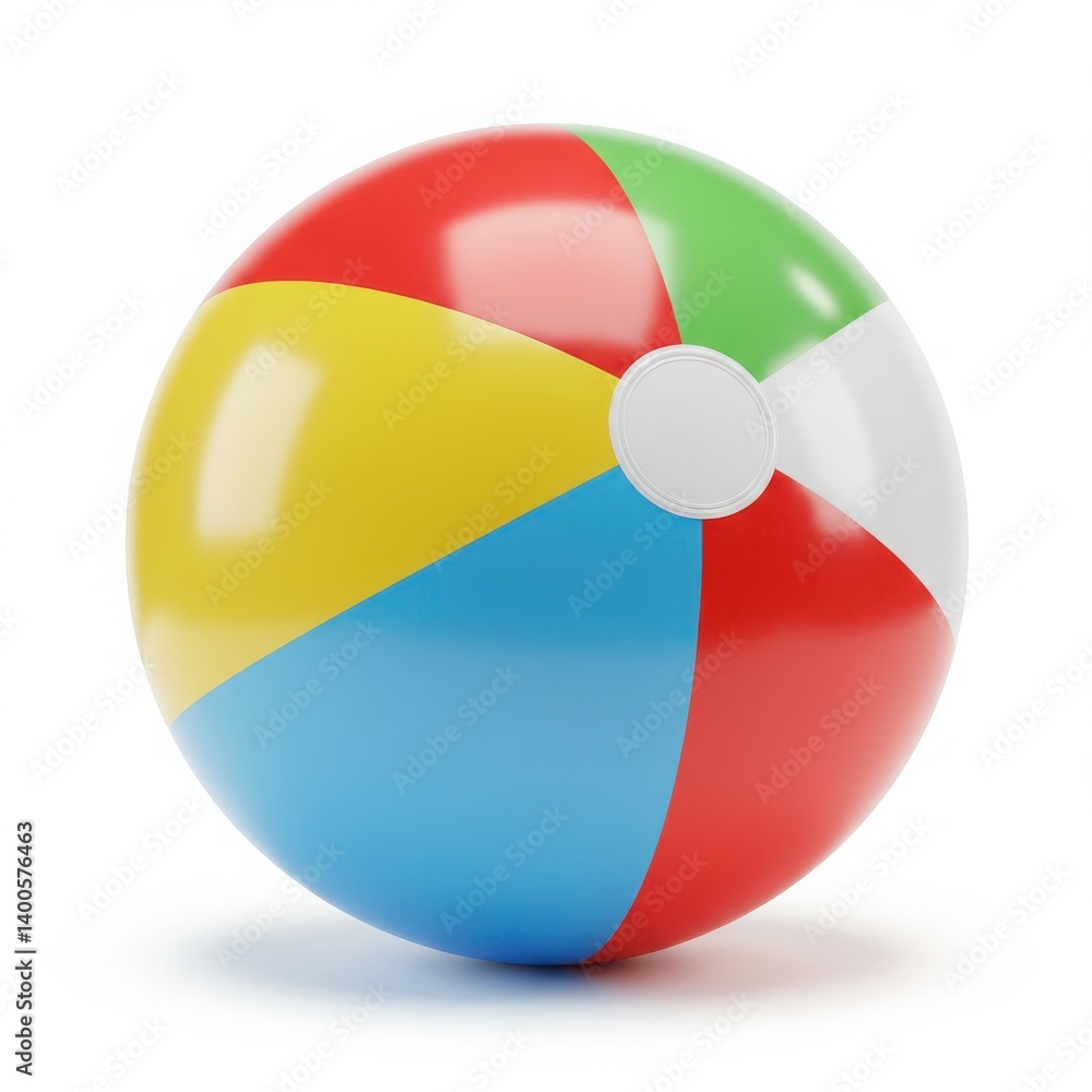 Colorful beach ball on white background Colorful beach ball on white background