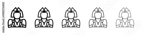 Stewardess icon Symbol mark in Outline style