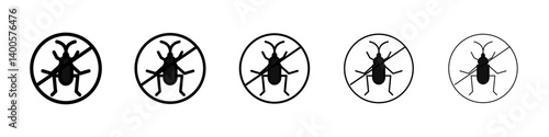 Stop insect sign Symbol mark in Outline style