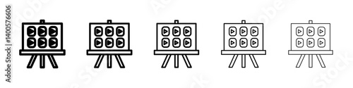 Storyboard icon Symbol mark in Outline style