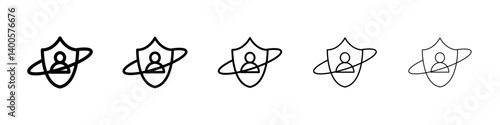 Strengthens immune system icon Symbol mark in Outline style