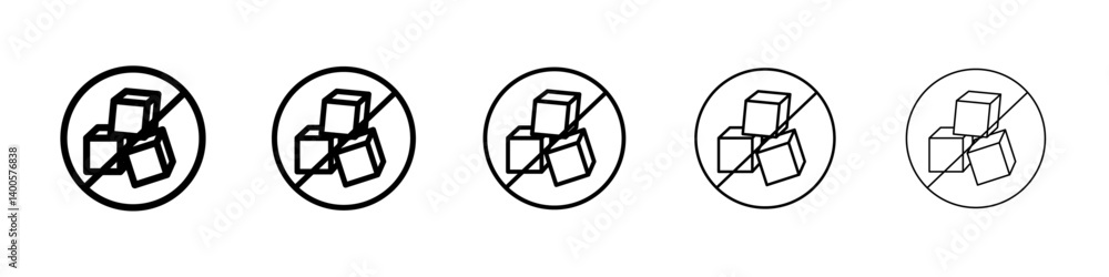 Sugar free icon Symbol mark in Outline style Sugar free icon Symbol mark in Outline style