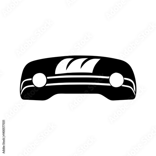 retro bumper icon, retro bumper silhouette vector illustration-simple silhouette illustration of retro bumper, perfect for retro bumper logos and icons