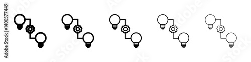 Synthesis of ideas icon Symbol mark in Outline style