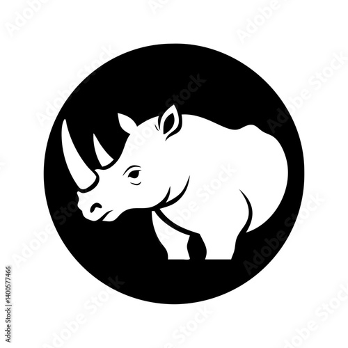 rhino icon, rhino silhouette vector illustration-simple silhouette illustration of rhino, perfect for rhino logos and icons