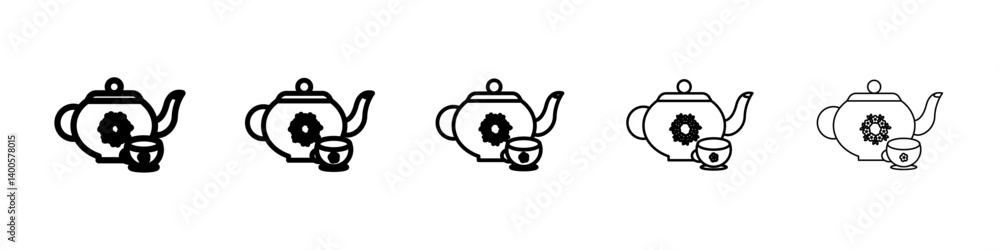 Teapot icon Symbol mark in Outline style Teapot icon Symbol mark in Outline style