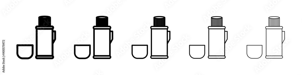 thermos icon Symbol mark in Outline style thermos icon Symbol mark in Outline style