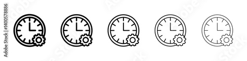 Time management icon Symbol mark in Outline style