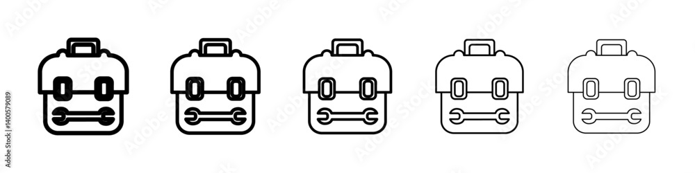 Toolbox icon Symbol mark in Outline style Toolbox icon Symbol mark in Outline style