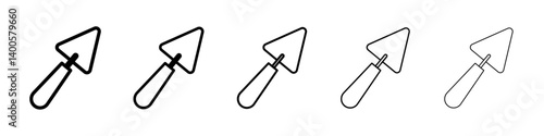 Trowel icon Symbol mark in Outline style