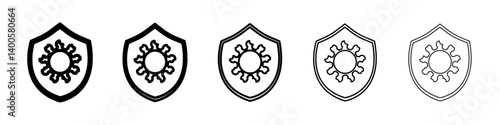 virus protection icon Symbol mark in Outline style