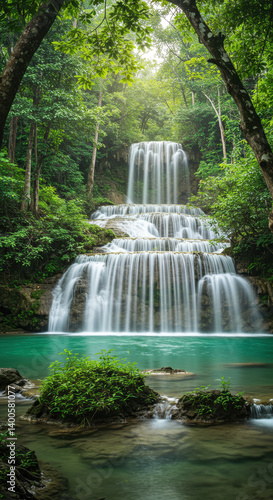 Erawan Falls: Thailand's Emerald Cascade in Lush Jungle Paradise | Nature Escape & Serene Beauty