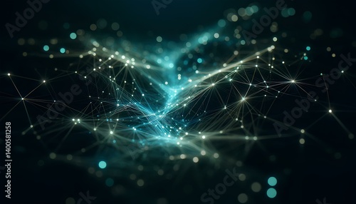 An ultra-realistic 4K abstract digital background featuring glowing points and lines that form a plexus structure.
