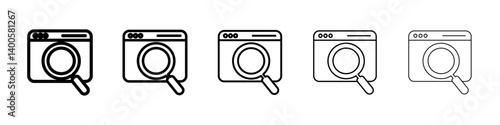 Web search icon Symbol mark in Outline style
