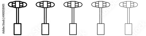 Welding chipping hammer icon Symbol mark in Outline style