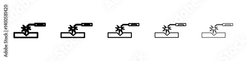 welding icon Symbol mark in Outline style