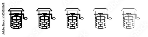 well icon Symbol mark in Outline style