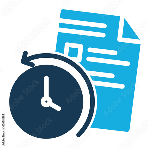 Time Savings Icon Duo Tone Style for Efficiency Pack Icon Themes