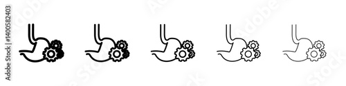 Work digestive system icon Symbol mark in Outline style