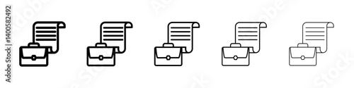 Work history icon Symbol mark in Outline style